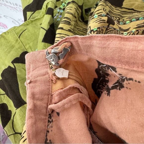 RDI Hawaii skirt sequin ombré pink orange yellow green sparkly shimmer volcano - Picture 14 of 15